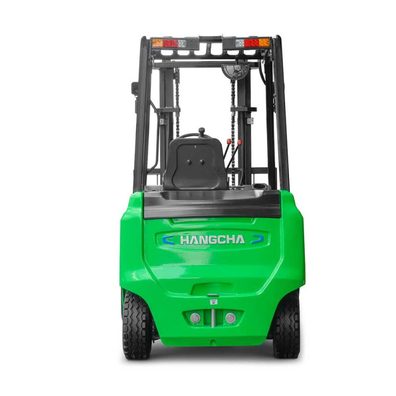 Rear view of 1.5–3.5t AE Series electric forklift with Li-ion battery by Hangcha