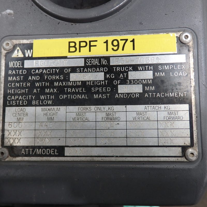 Used Mitsubishi 1.8T LPG Forklift - Image 8