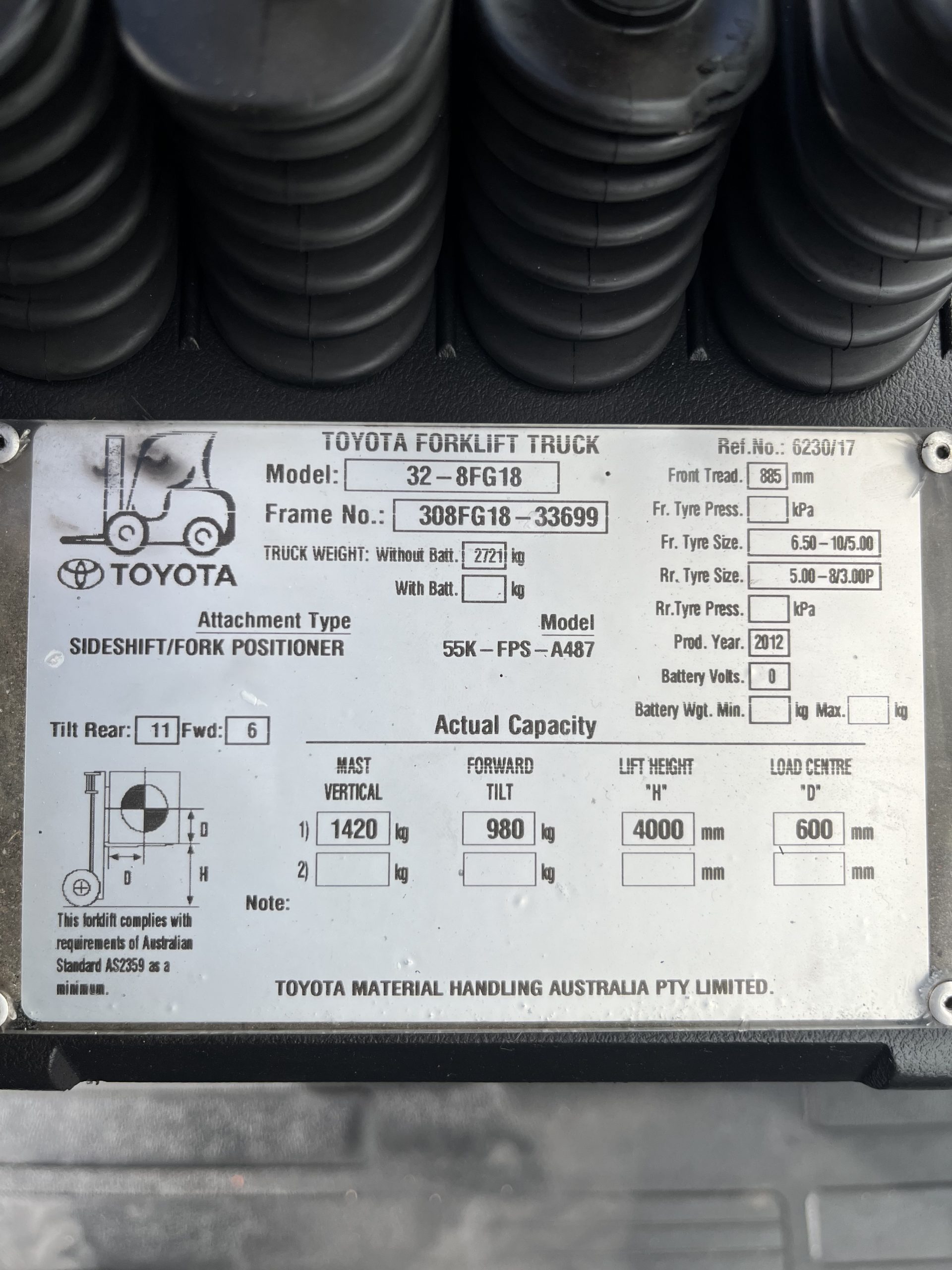 Used 1.8 Tonne Toyota Forklift - Image 10