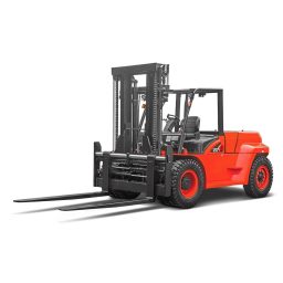 Front angled view of the Hangcha 12-ton X Series Forklift Truck with raised forks.