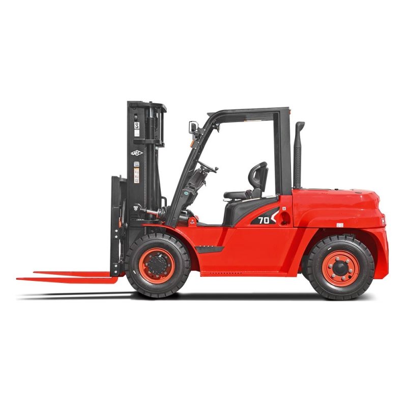 Side profile of Hangcha X Series 10t diesel container forklift
