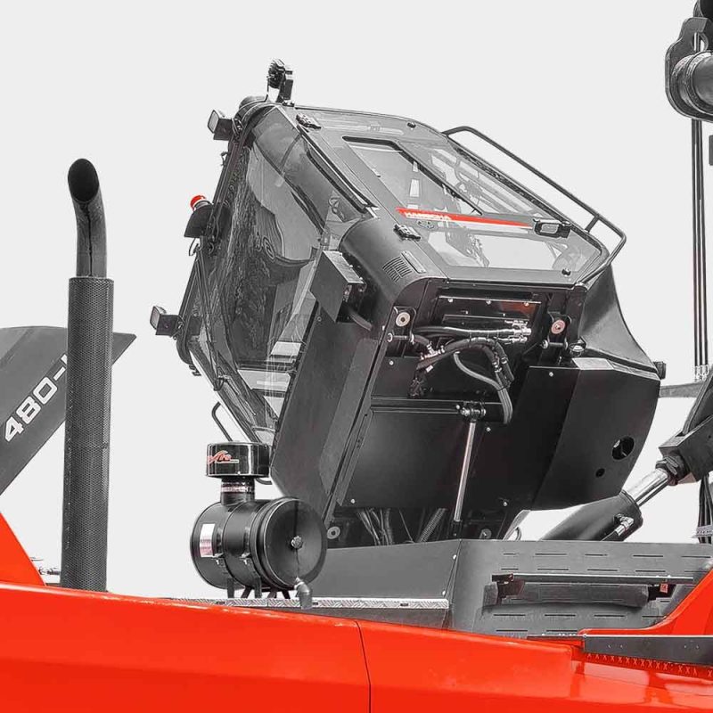 Tilted cabin showcasing maintenance accessibility of Hangcha 38-48t X Series Forklift Truck